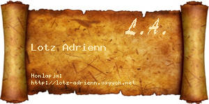 Lotz Adrienn névjegykártya